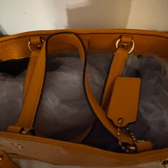 Coach Dempsey Carryall in Sunbeam Orange Pebble Leather main image 6
